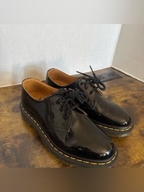 Dr. Martens 1461 Patent Leather Oxford Lace-Up Shoes Black Women’s US 6 EUC